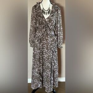 Storia Floral Ruffled Dress